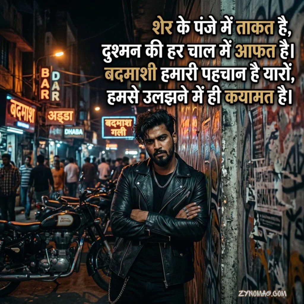 Badmashi Shayari 4 Line in Hindi