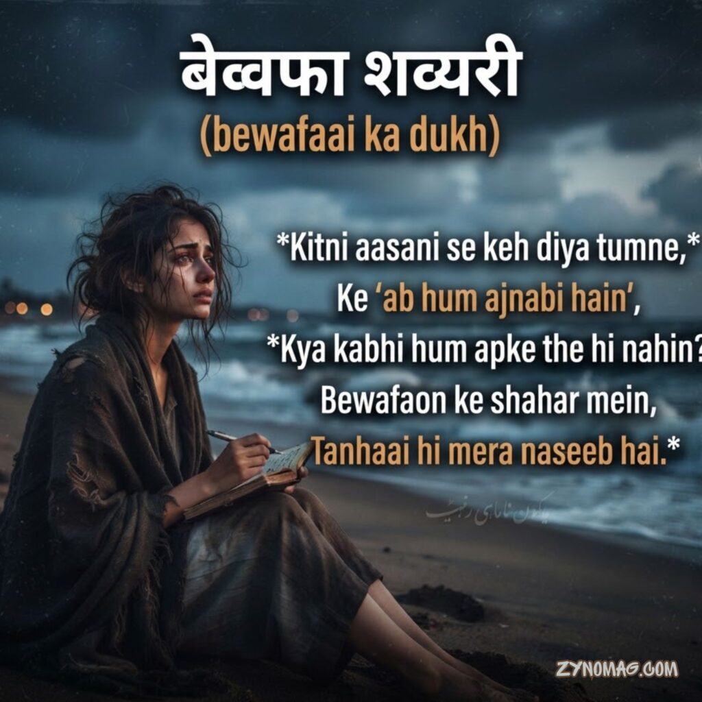 Bewafa Shayari in Hindi for Love