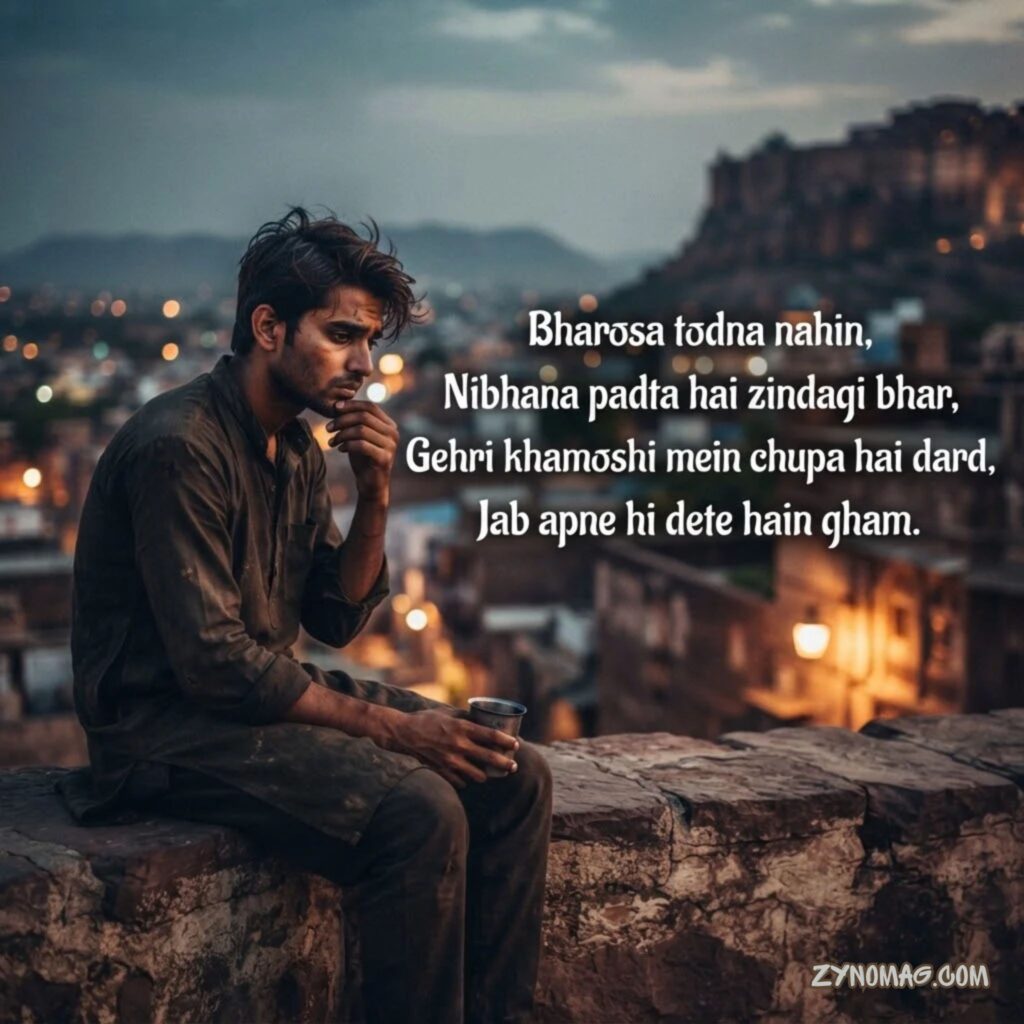 Bharosa Todna Shayari on Life