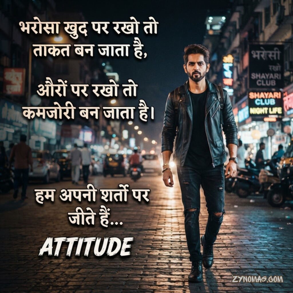Bharosa shayari in hindi attitude
