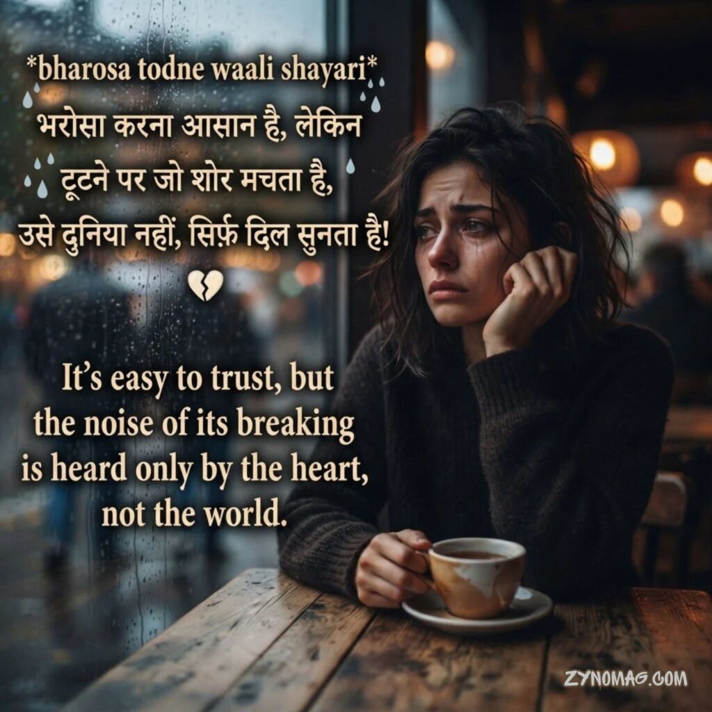 Bharosa todne wali shayari in hindi english