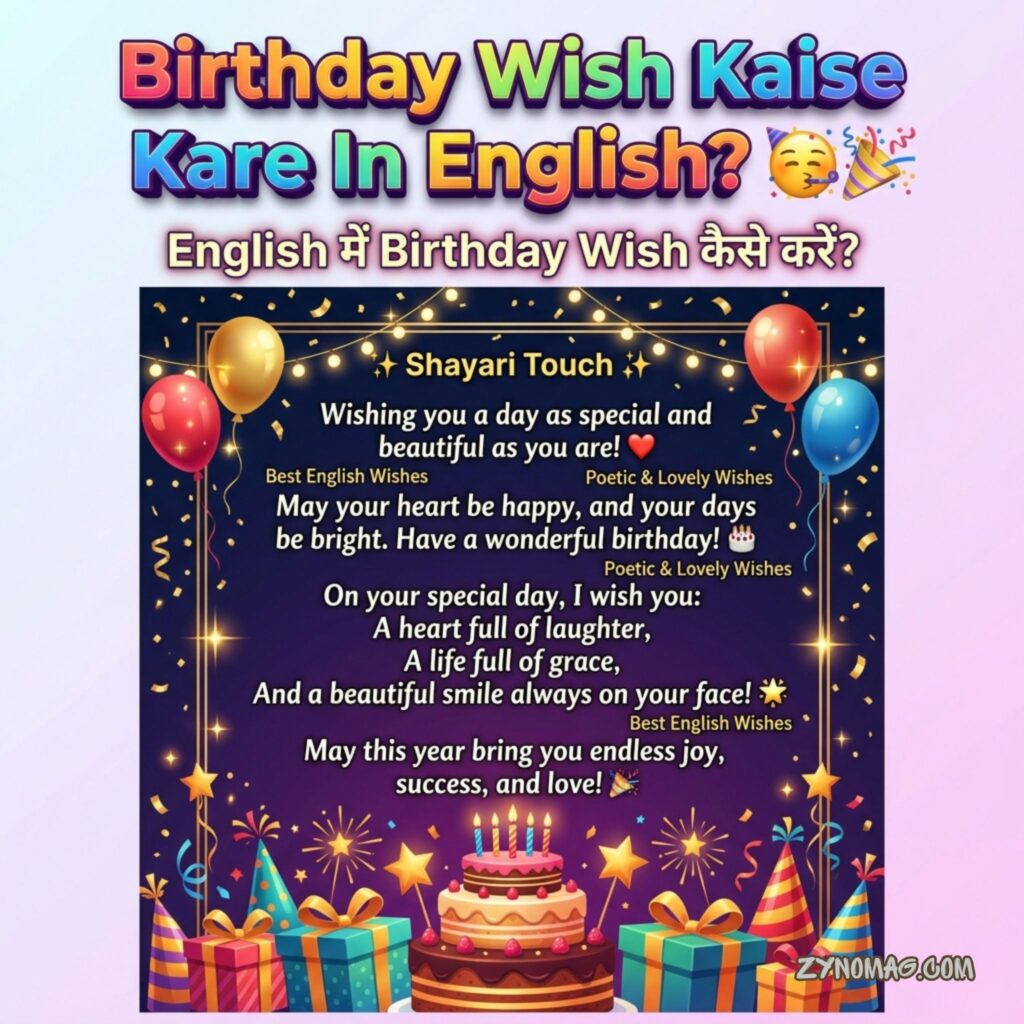 Birthday Wish Kaise Kare In English