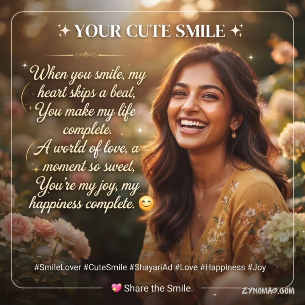 Cute Smile Shayari In English