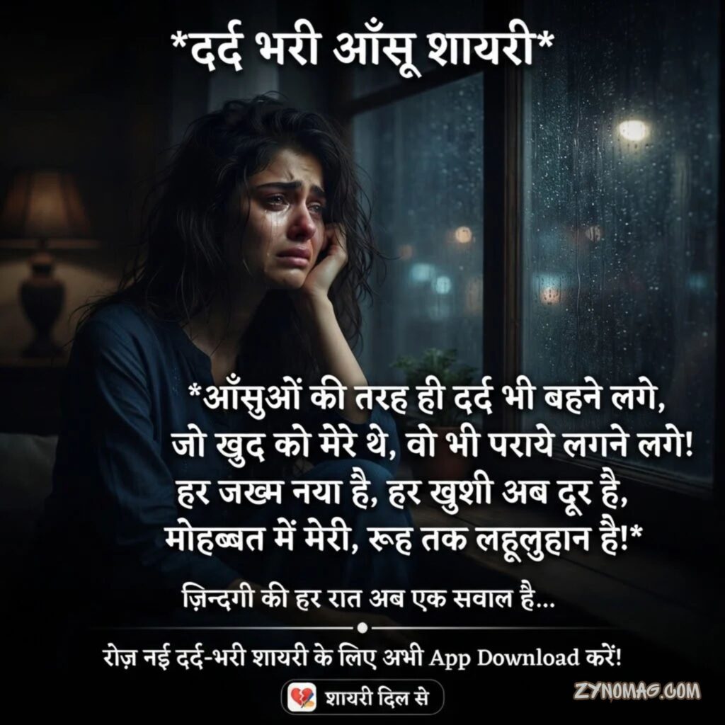 Dard Bhari Aansu Shayari
