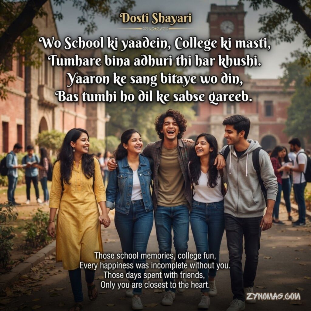 Dosti Shayari for School and College Friends
