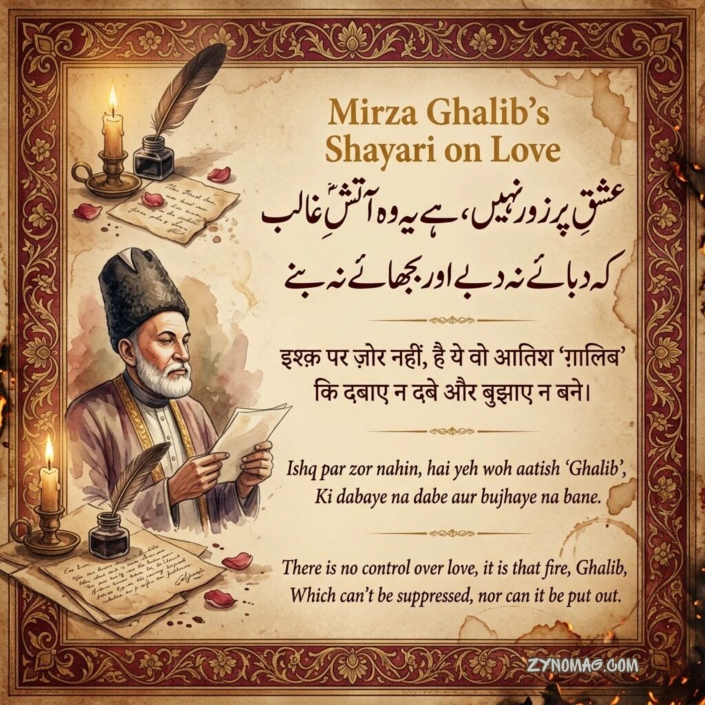 Ghalib Shayari on Love