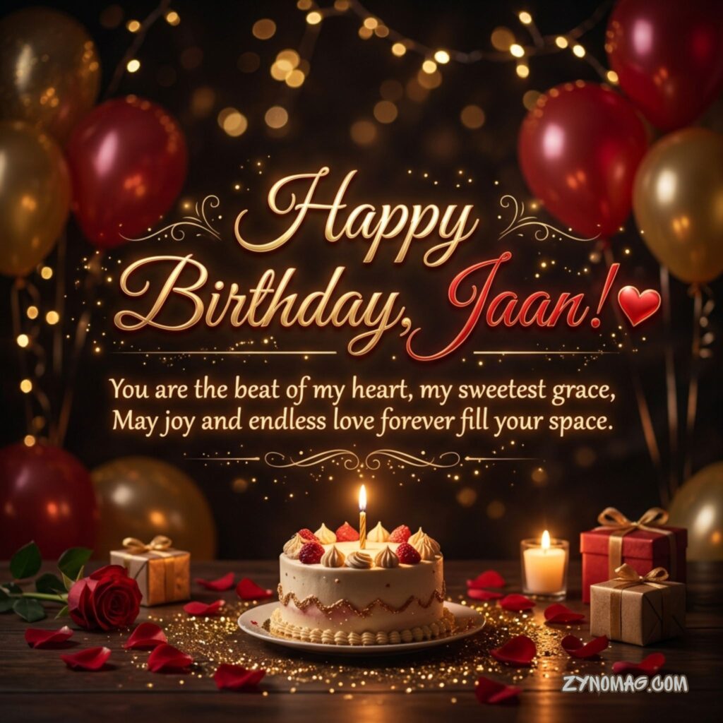 Happy Birthday Jaan Wishes 2 Line In English