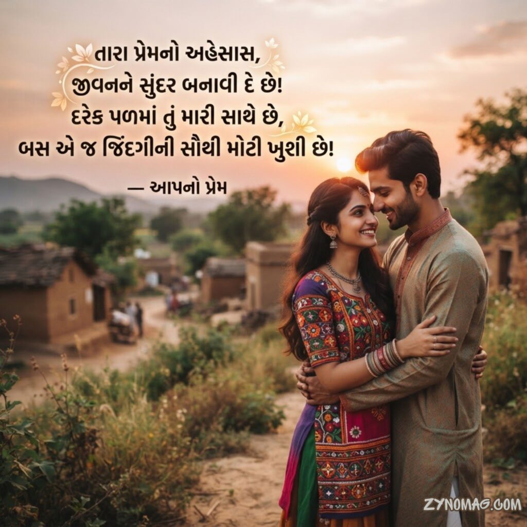 Heart Touching Love Quotes in Gujarati Text