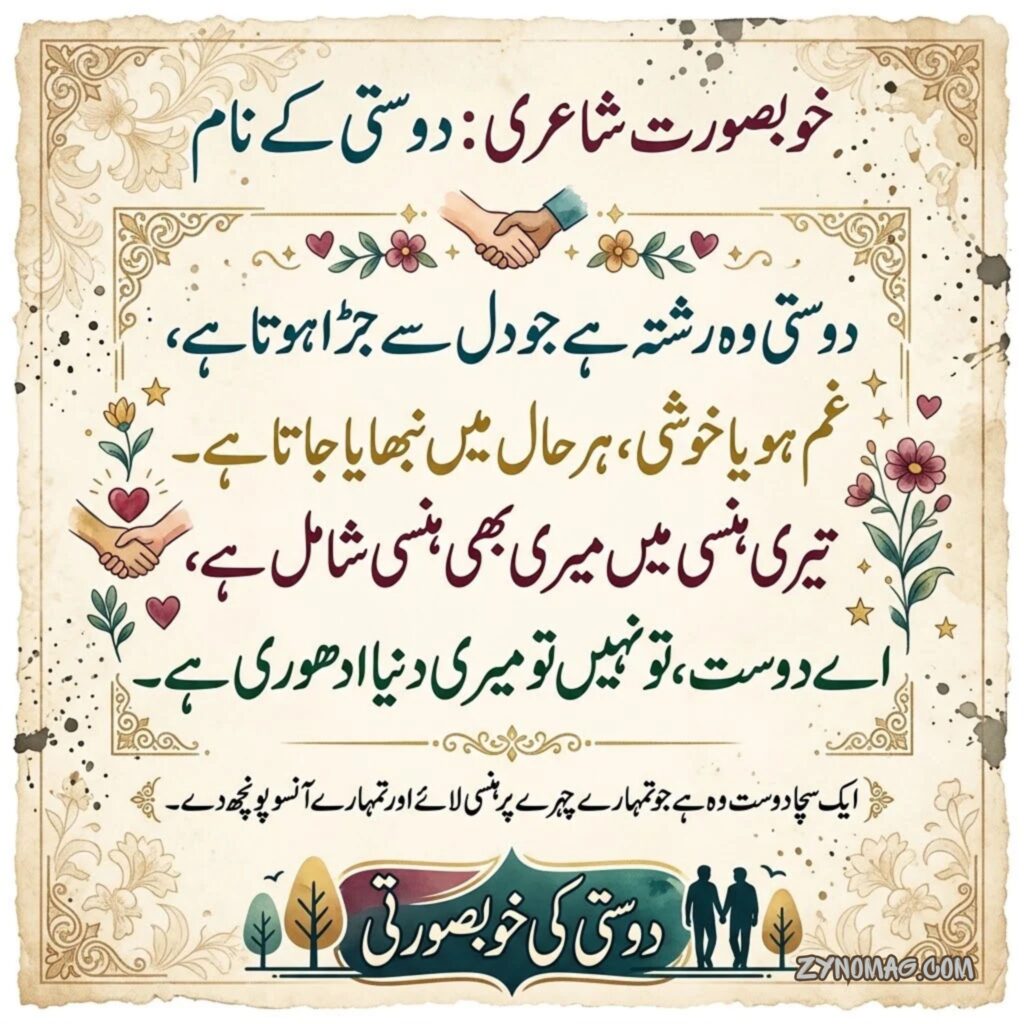 Heart Touching Poetry for Friends in Urdu