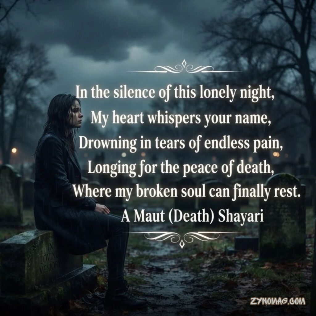 Heartbreaking Maut Shayari in English