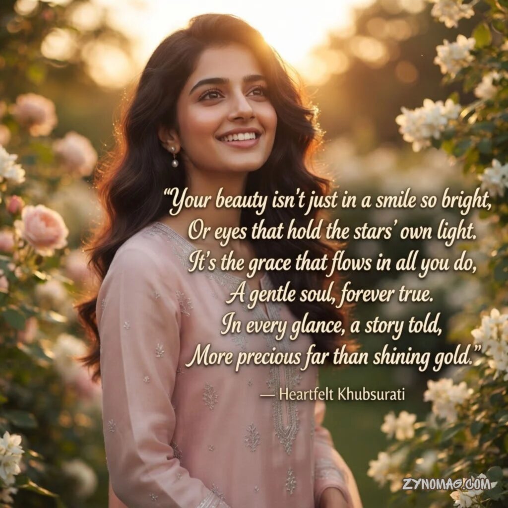 Heartfelt Khubsurati Ki Tareef Shayari for Girls in English