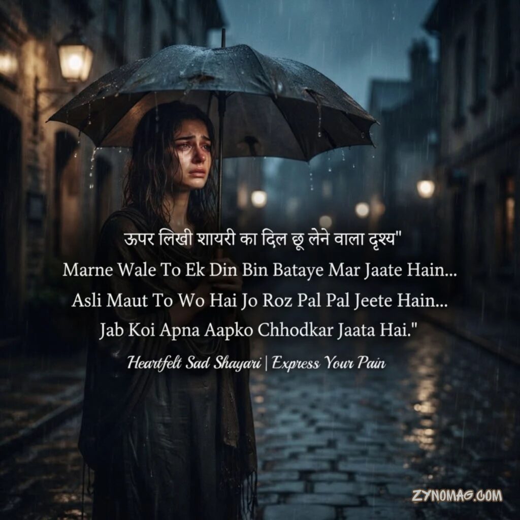 Heartfelt Sad Shayari Marne Wali