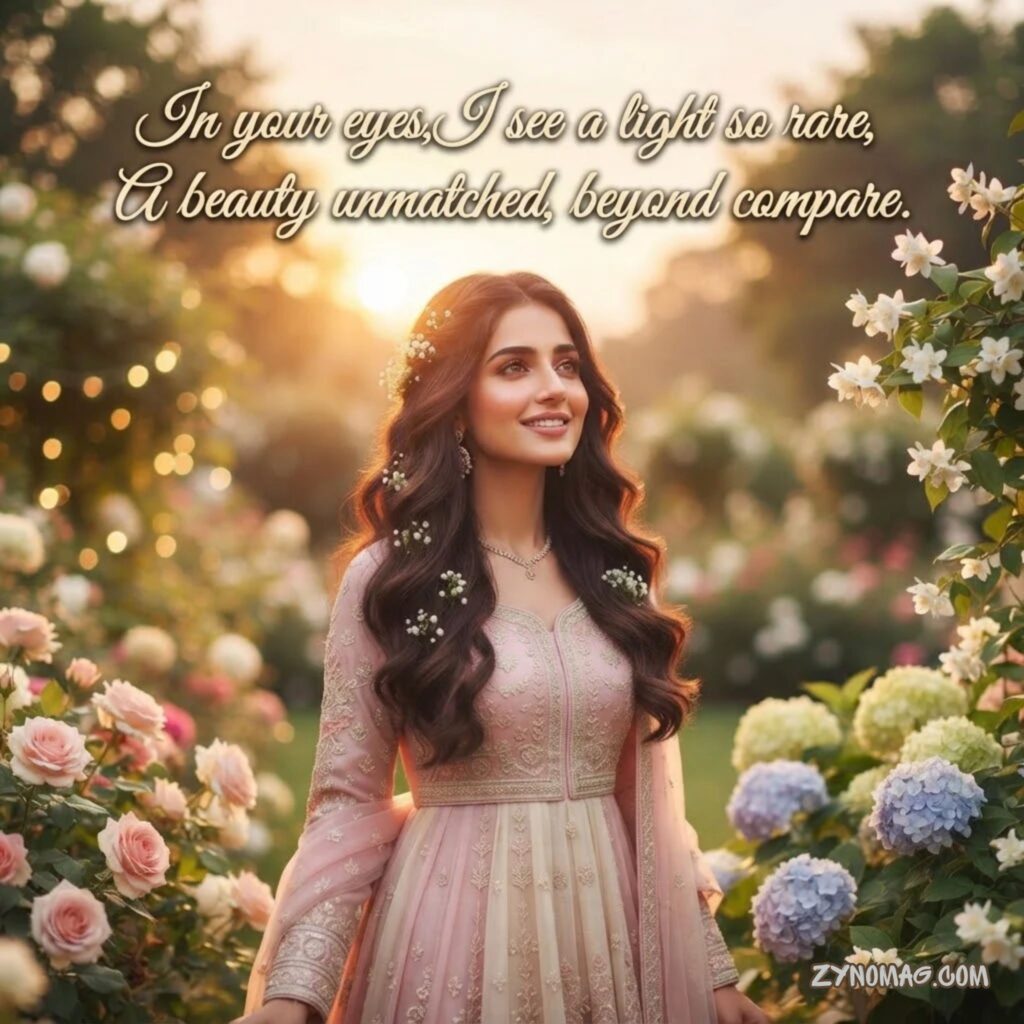 Khubsurati Ki Tareef Shayari 2 Line For Girl In English