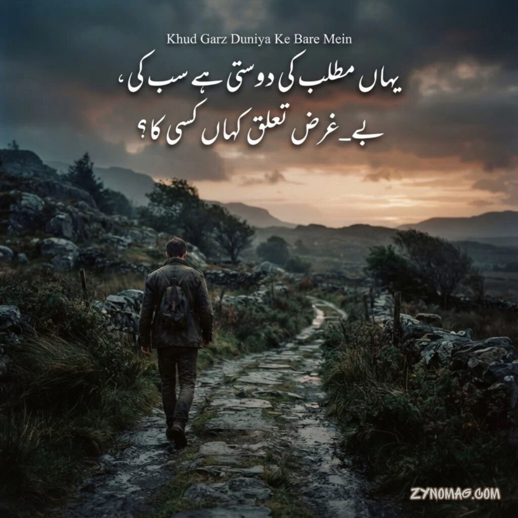 Khud Garz Duniya Ke Bare Mein 2 Lines Status