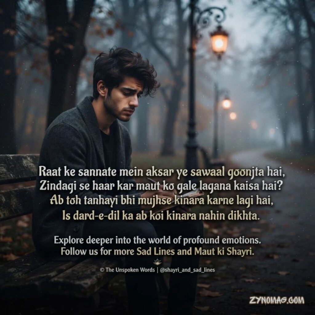 Maut ki Shayari and Sad Lines in English