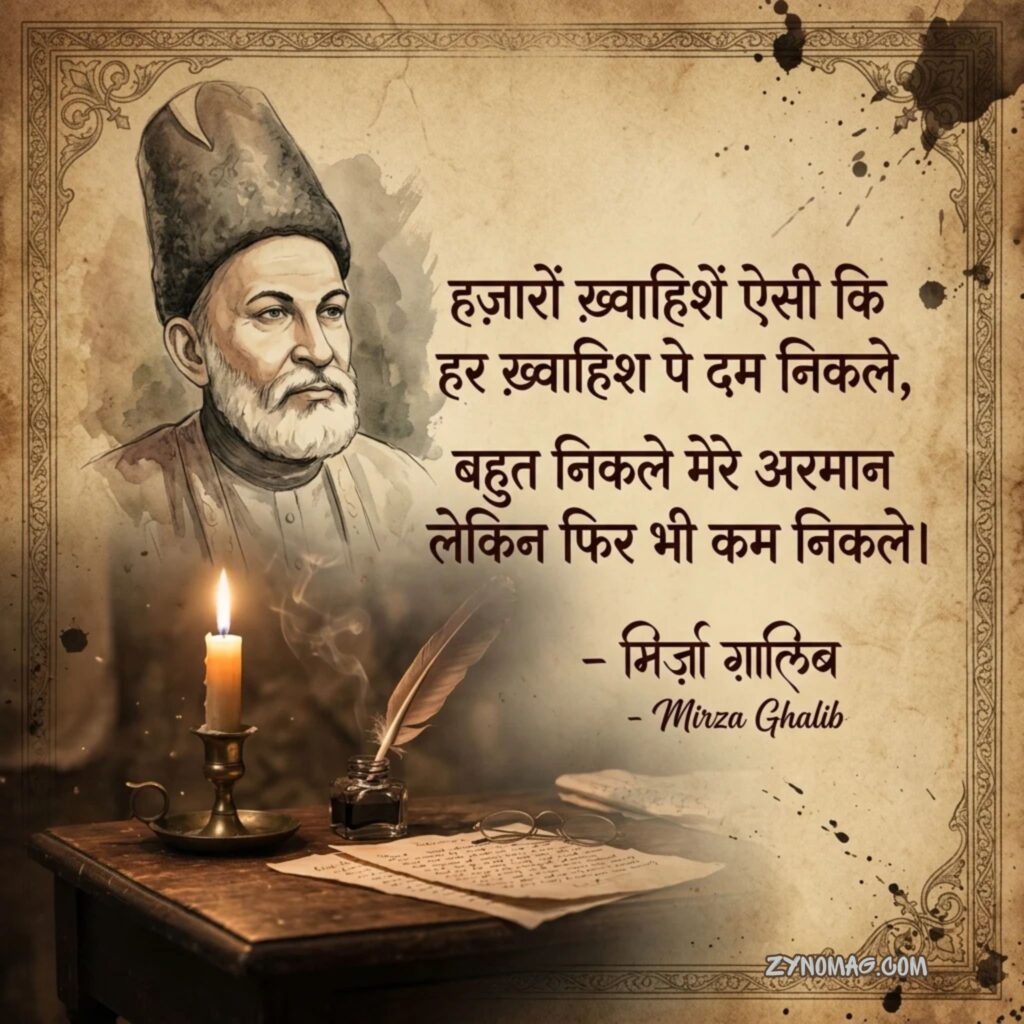 Heart Touching Mirza Ghalib Shayari in Hindi