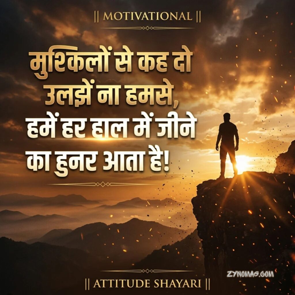 Motivational Hindi Shayari | Attitude Hindi Shayari 2 Line