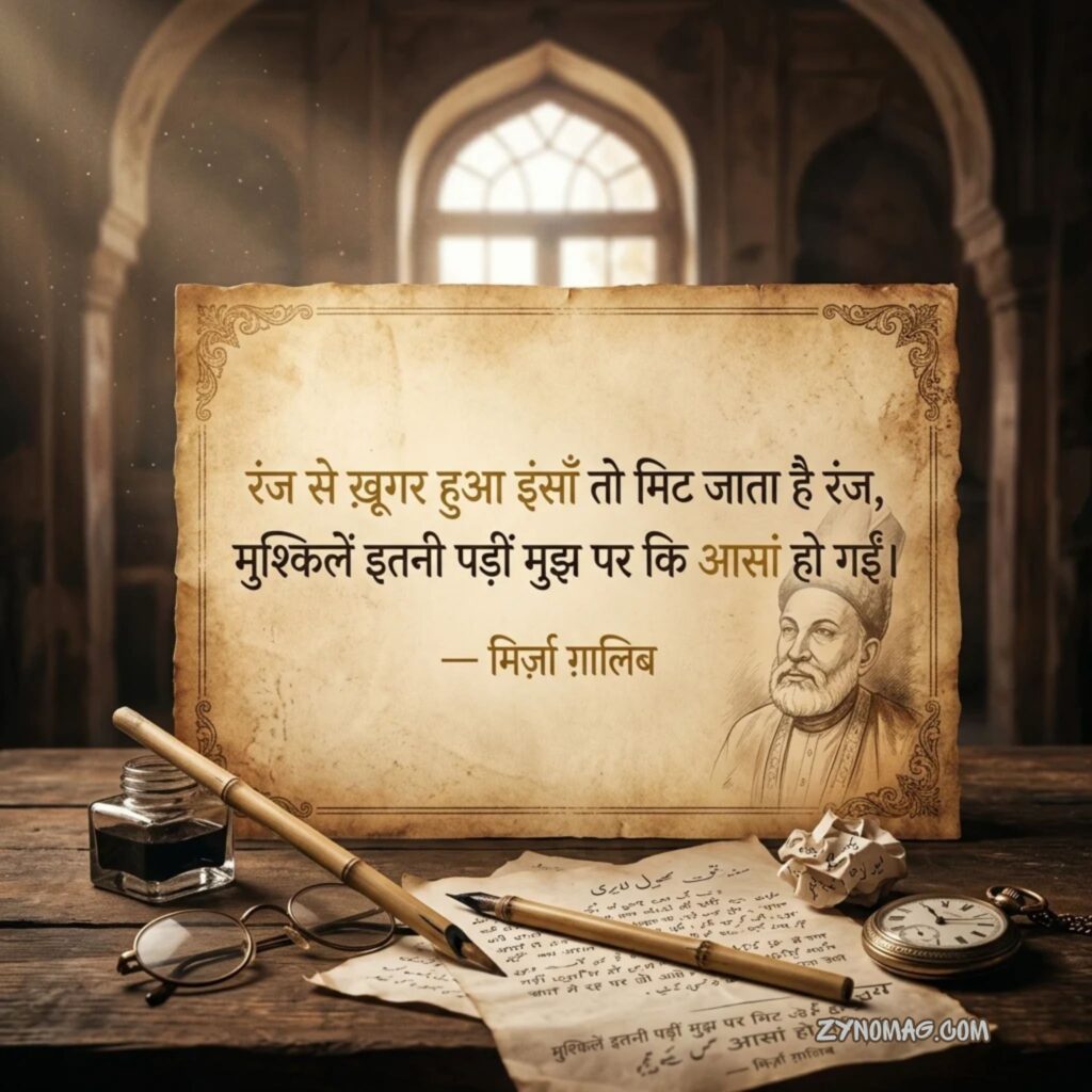 Motivational Mirza Ghalib Shayari in Hindi