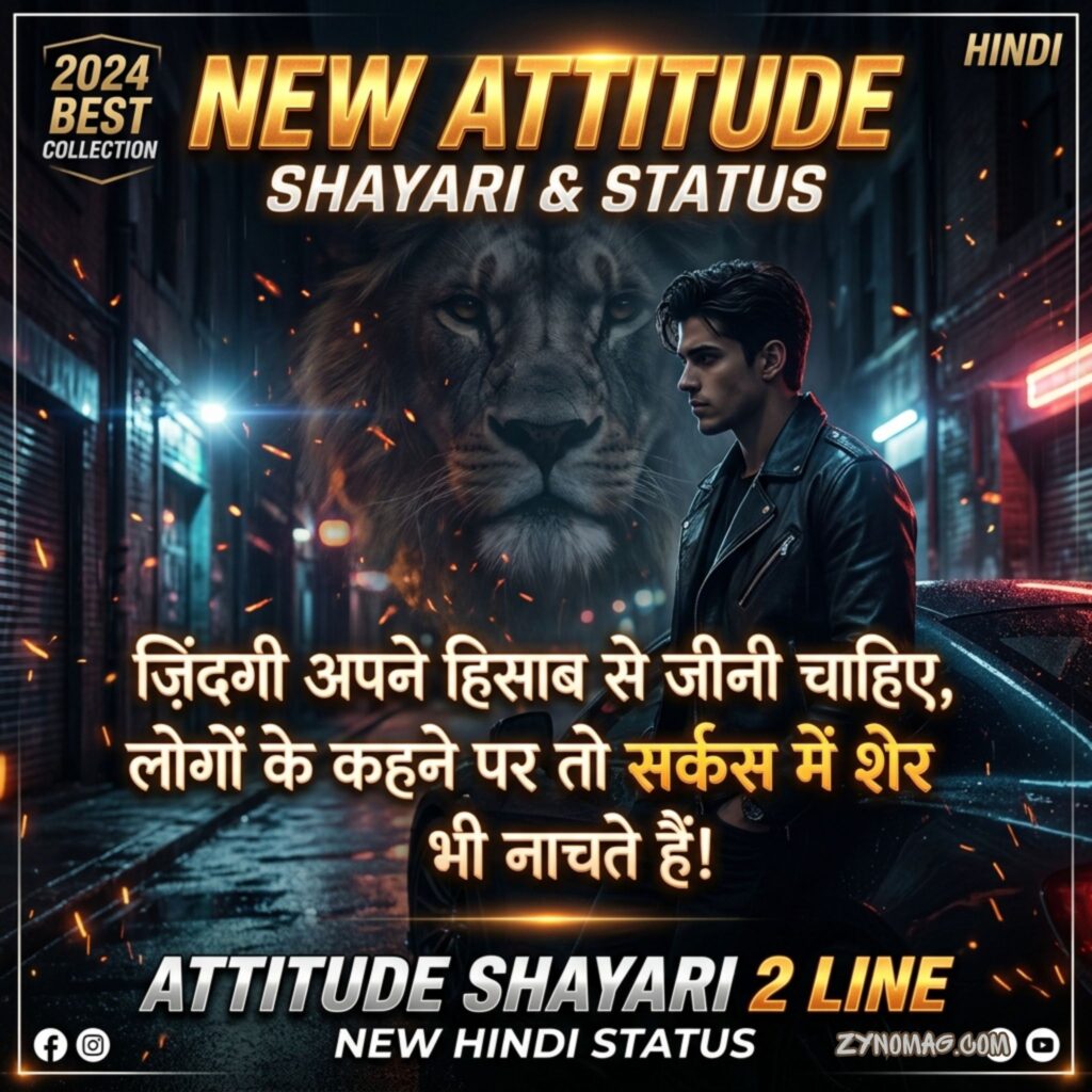 New Attitude Shayari Status Hindi | Attitude Shayari 2 Line