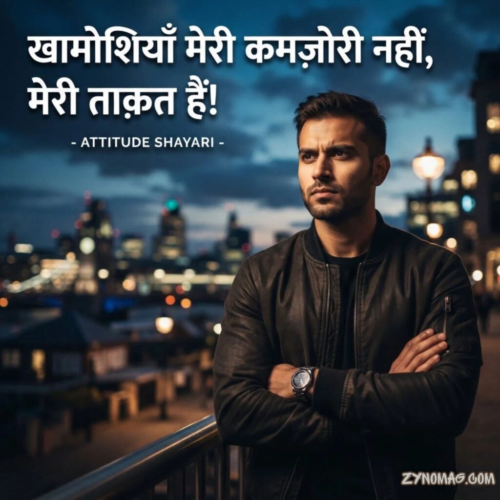 Silent Attitude Quotes in Hindi (2 Lines)