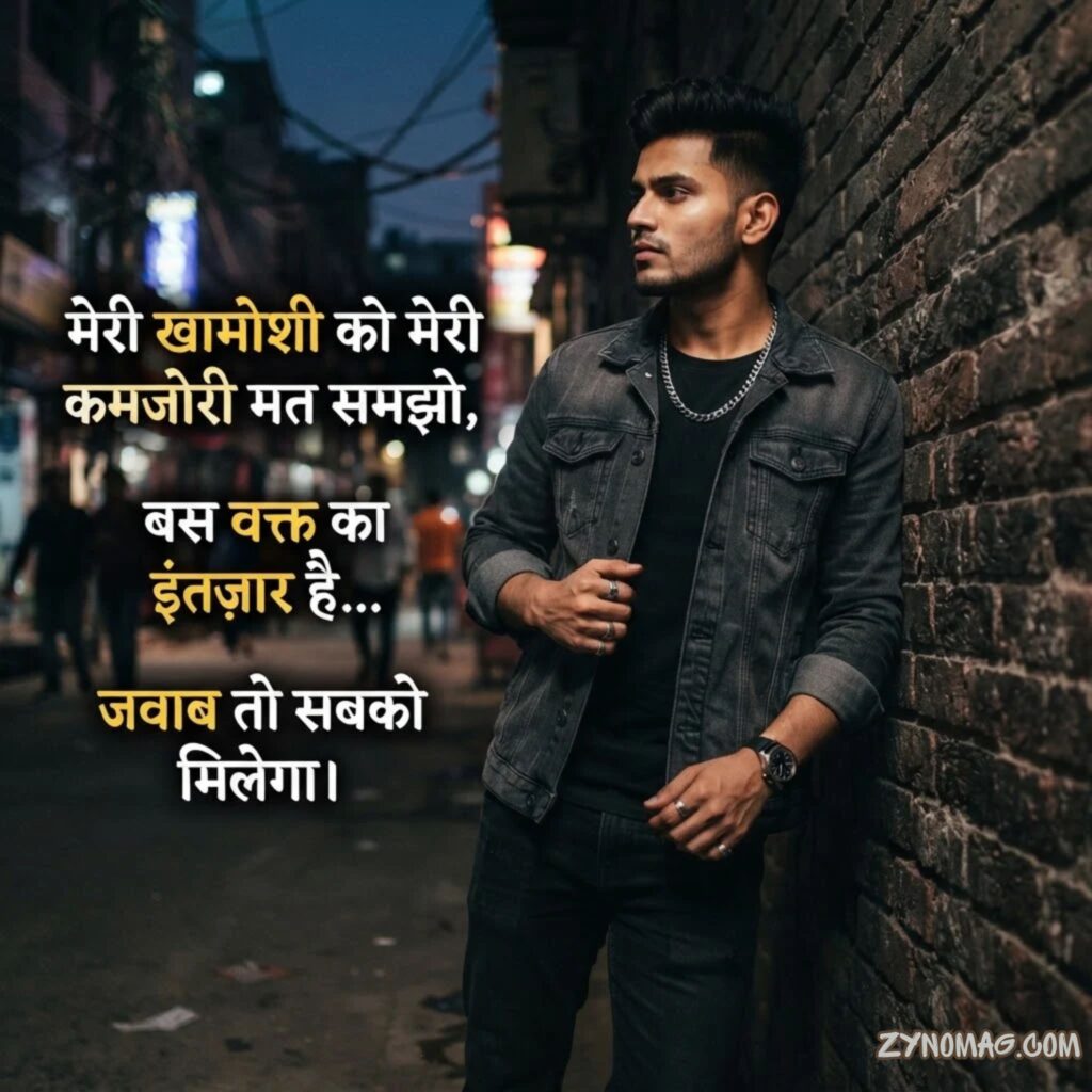 Silent Attitude Shayari in Hindi for Boy