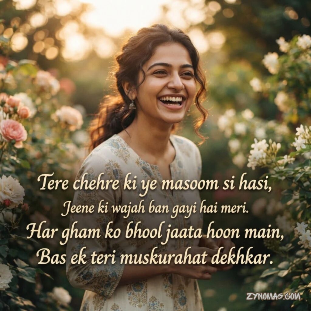 Smile Par Shayari in Roman English