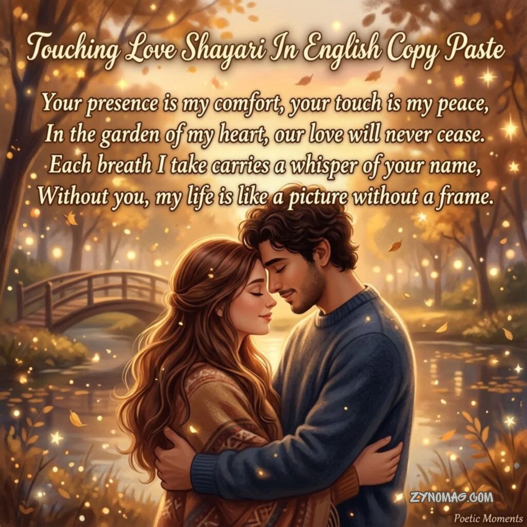 Touching Love Shayari In English Copy Paste