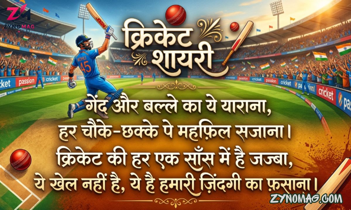 180+ Best Cricket Shayari in Hindi (2026) – क्रिकेट पर दिल छू लेने वाली शायरी