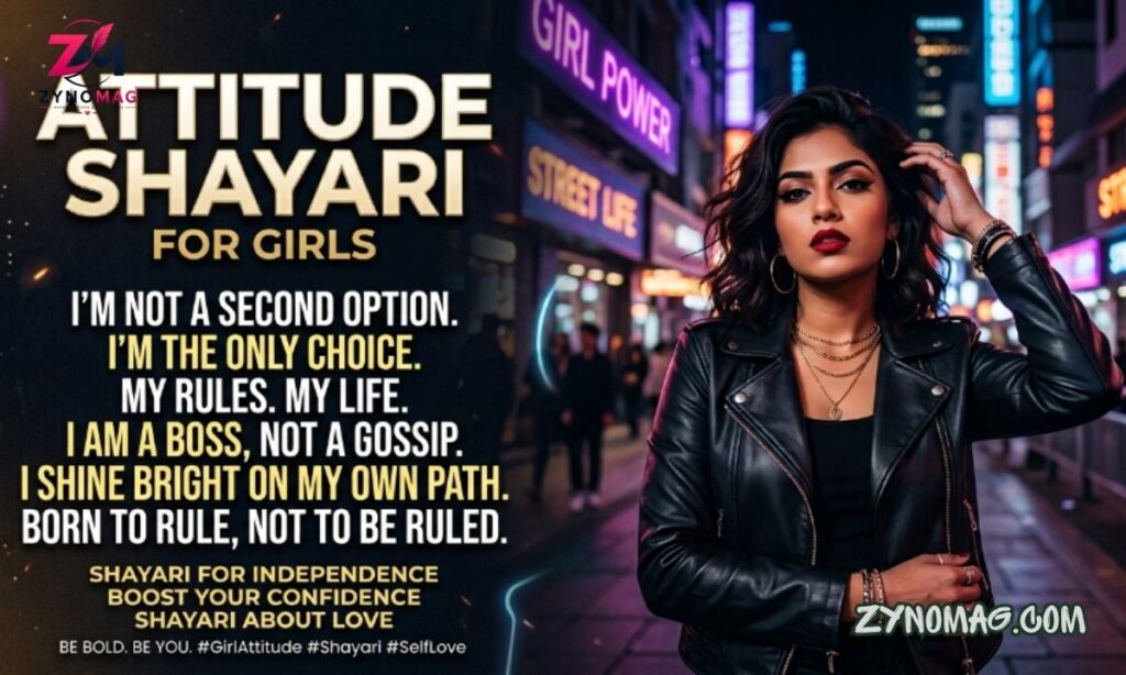 Attitude Shayari for Girls in English: 180+ Best Stylish, Bold & Royal Shayari (2026)