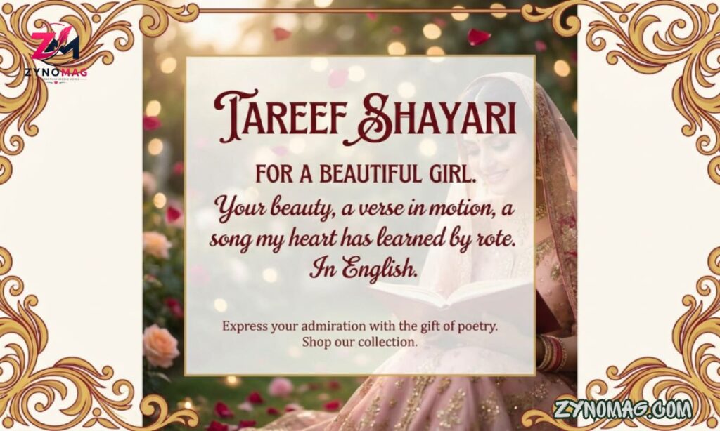 Tareef Shayari for Beautiful Girl in English: 180+ Best Compliment Shayari & Quotes (2026)