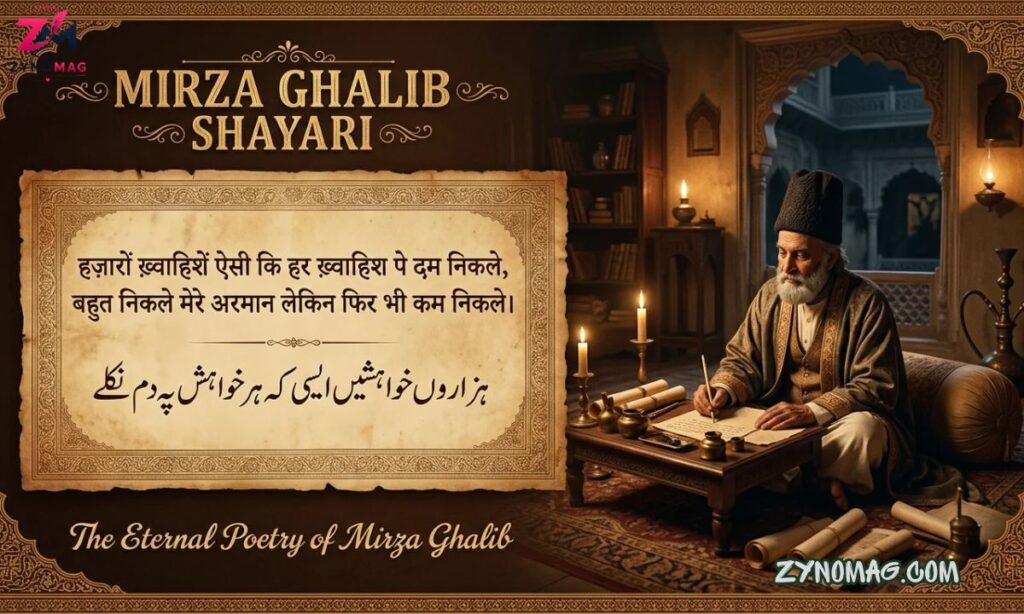 180+ Mirza Ghalib Shayari in Hindi & Urdu: Best Love, Sad, Deep & Heart-Touching Poetry (2026)