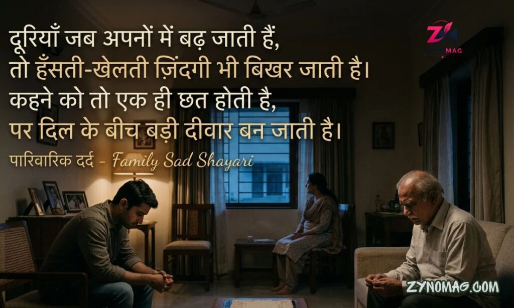 200+ Family Sad Shayari in Hindi (2026): Heart-Touching Family Sad Shayari, Broken Relationships & Emotional Quotes