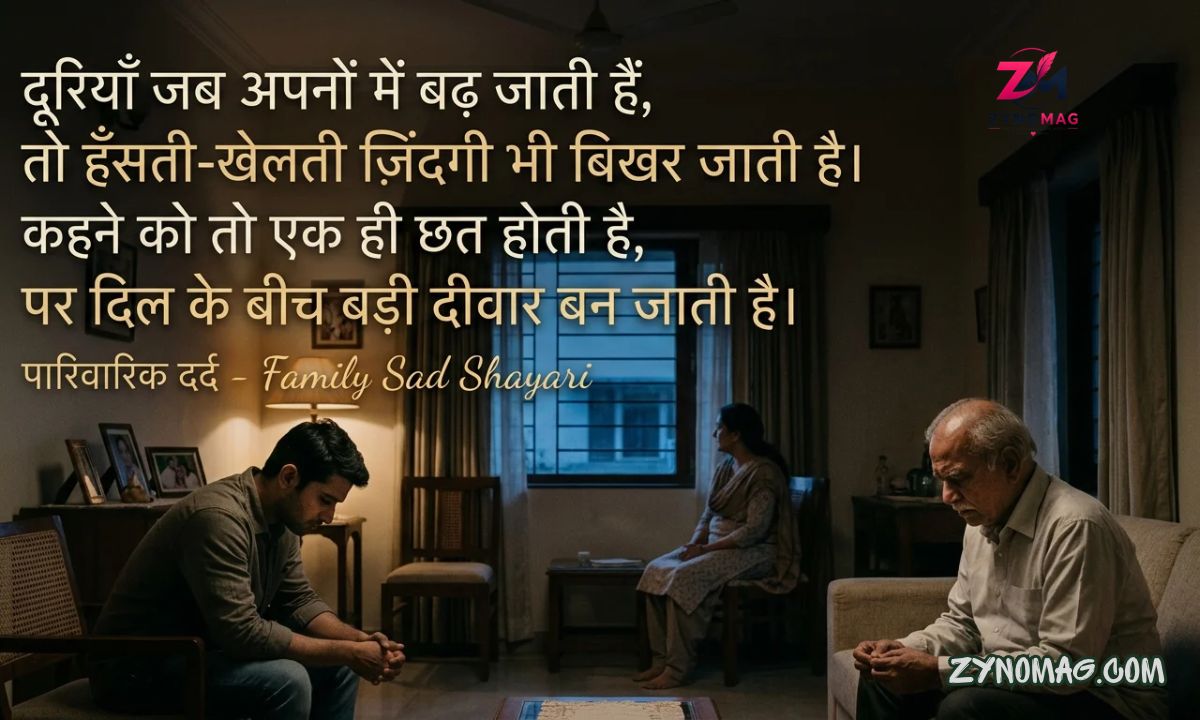 200+ Family Sad Shayari in Hindi (2026): Heart-Touching Family Sad Shayari, Broken Relationships & Emotional Quotes